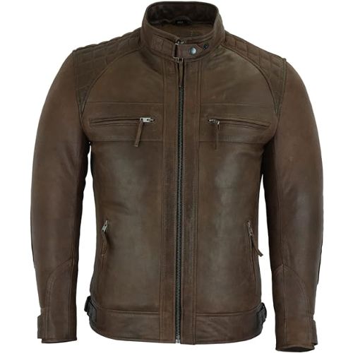Men's SWORD Genuine Lambskin Leather Biker Jacket